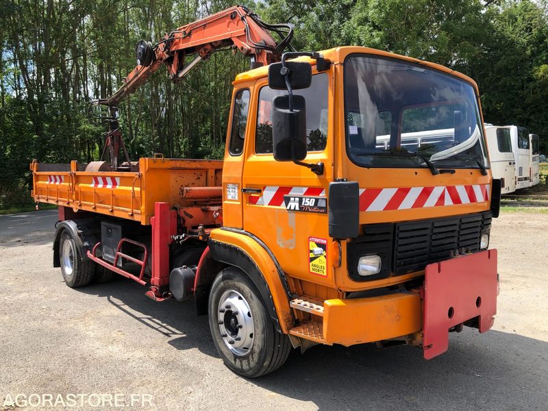 CAMION BENNE - RENAULT - S150 GRUE - 1987 / 279500 KM - Porteurs ...