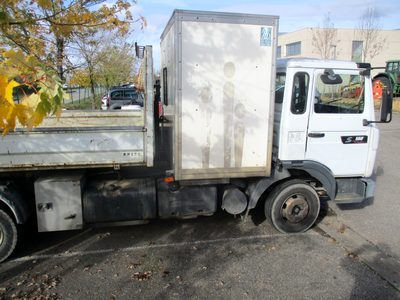 CAMION POLYBENNE - RENAULT - S150 10 TONNES AVEC BENNE TRAVAUX - 2000 / ...